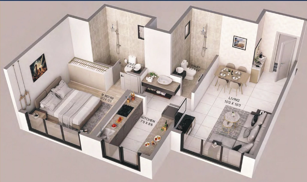 1 BHK Flat in Nilkanth Wisteria in Panvel, Navi Mumbai - Image 907756