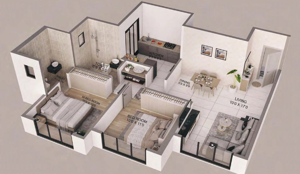 2 BHK Flat in Nilkanth Wisteria in Panvel, Navi Mumbai - Image 907757