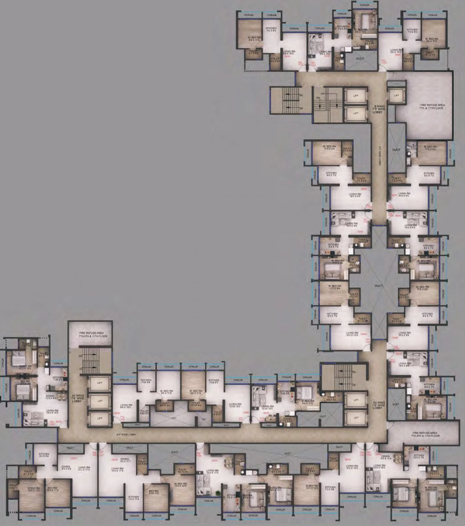Floor Plan of Nilkanth Wisteria in Panvel, Navi Mumbai - Image 379400