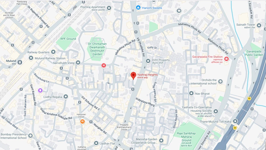 Location of Yashraj Devdatta Tower in Mulund East, Mumbai - Image 381217