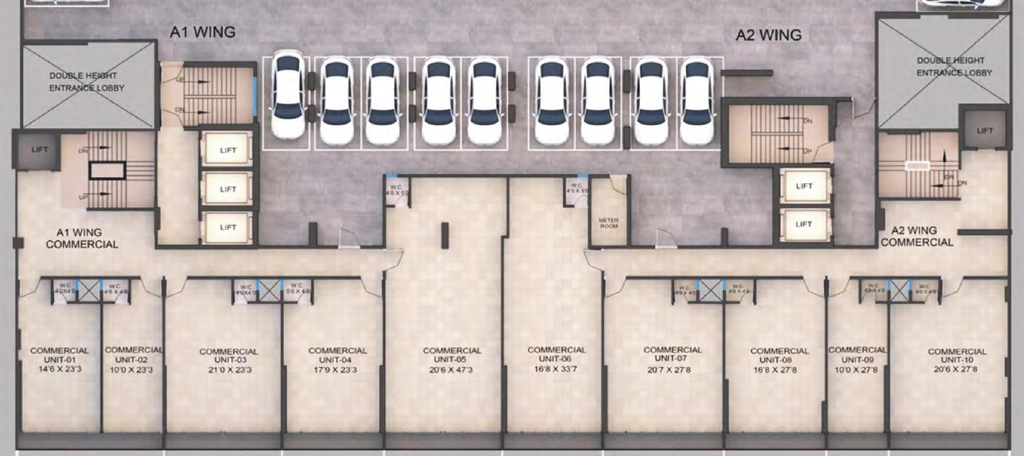 Floor Plan of Commercial Nilkanth Wisteria in Panvel, Navi Mumbai - Image 379676