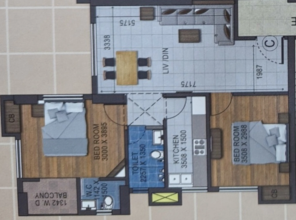 2 BHK Flat in Cad Crystal Heights in Beleghata, Kolkata - Image 908378