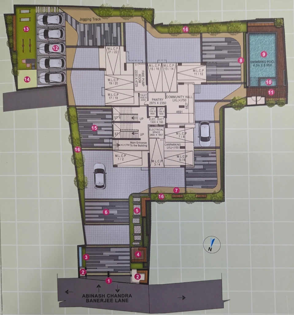 Master Plan of Cad Crystal Heights in Beleghata, Kolkata - Image 380807