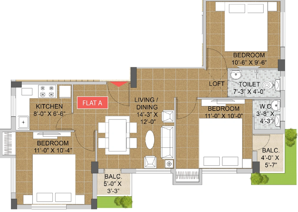 2 BHK Flat in Ajmir Akashbati in Beleghata, Kolkata - Image 908104