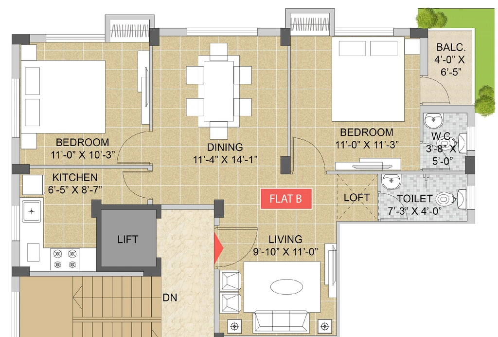 3 BHK Flat in Ajmir Akashbati in Beleghata, Kolkata - Image 908105