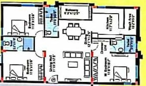 3 BHK Flat in Paramount Hill County in Kondapur, Hyderabad - Image 907773