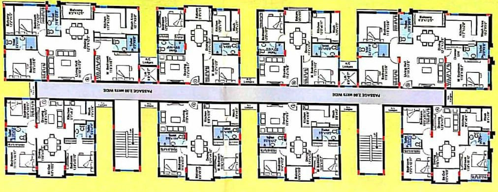 Floor Plan of Paramount Hill County in Kondapur, Hyderabad - Image 379449