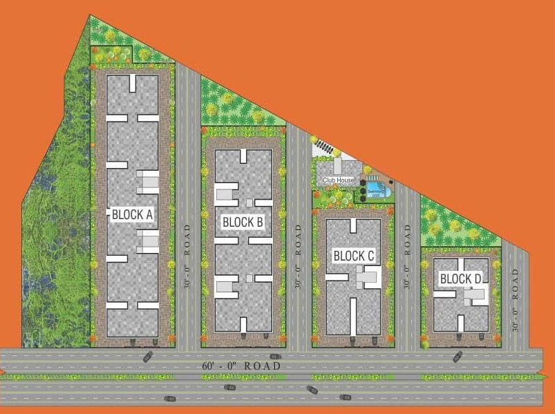 Master Plan of Paramount Hill County in Kondapur, Hyderabad - Image 379448