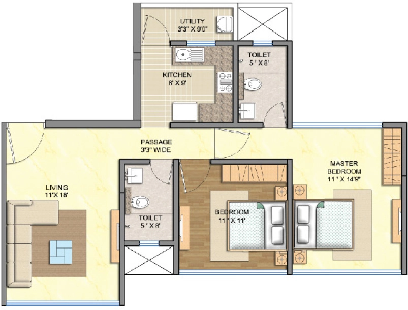 2 BHK Flat in Runwal Olive in Mulund West, Mumbai - Image 908558