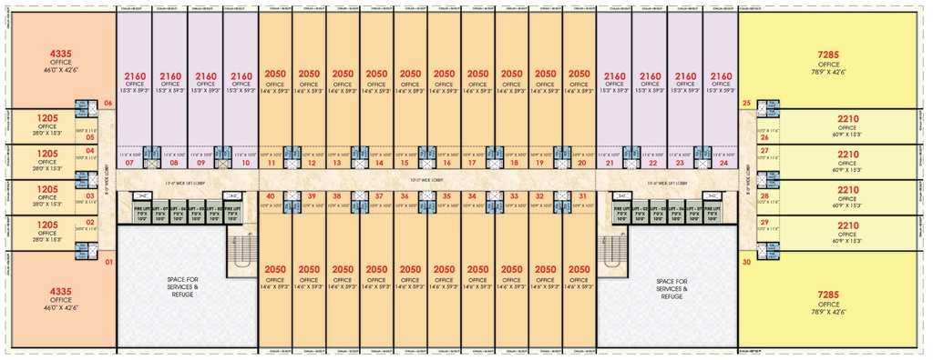 Floor Plan of Commercial Paradise Sai World One in Nerul, Navi Mumbai - Image 379697