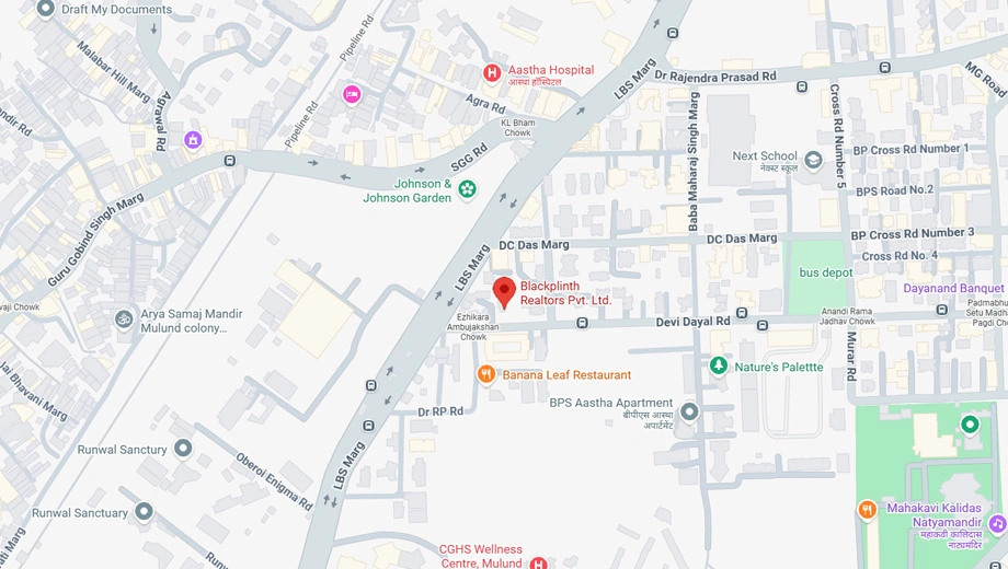 Location of Blackplinth The Shivram Chsl in Mulund West, Mumbai - Image 380626