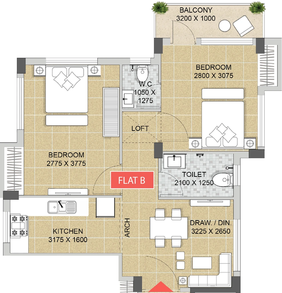 2 BHK Flat in Ajmir Godhuli in Beleghata, Kolkata - Image 908106