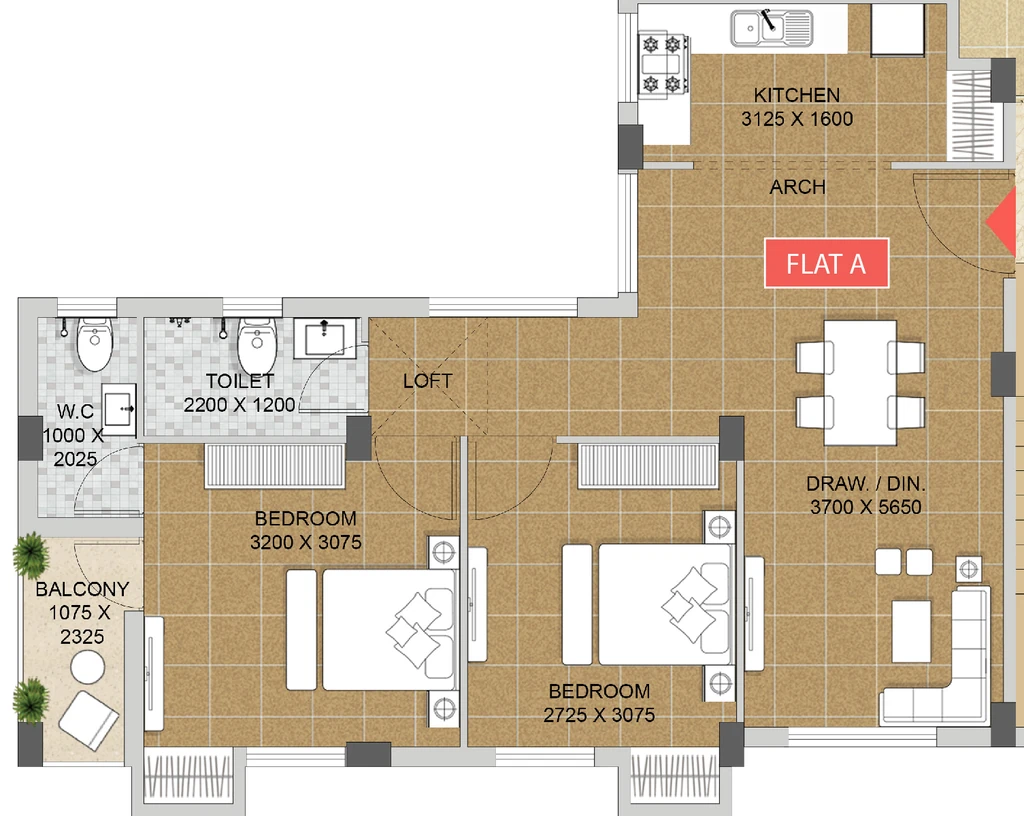 2 BHK Flat in Ajmir Godhuli in Beleghata, Kolkata - Image 908107