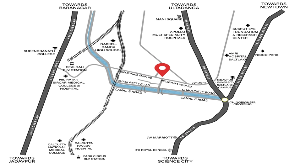Location of Ajmir Godhuli in Beleghata, Kolkata - Image 380139