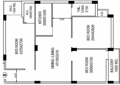 3 BHK Flat in Matrix Iconic Apartment in Beleghata, Kolkata - Image 908400