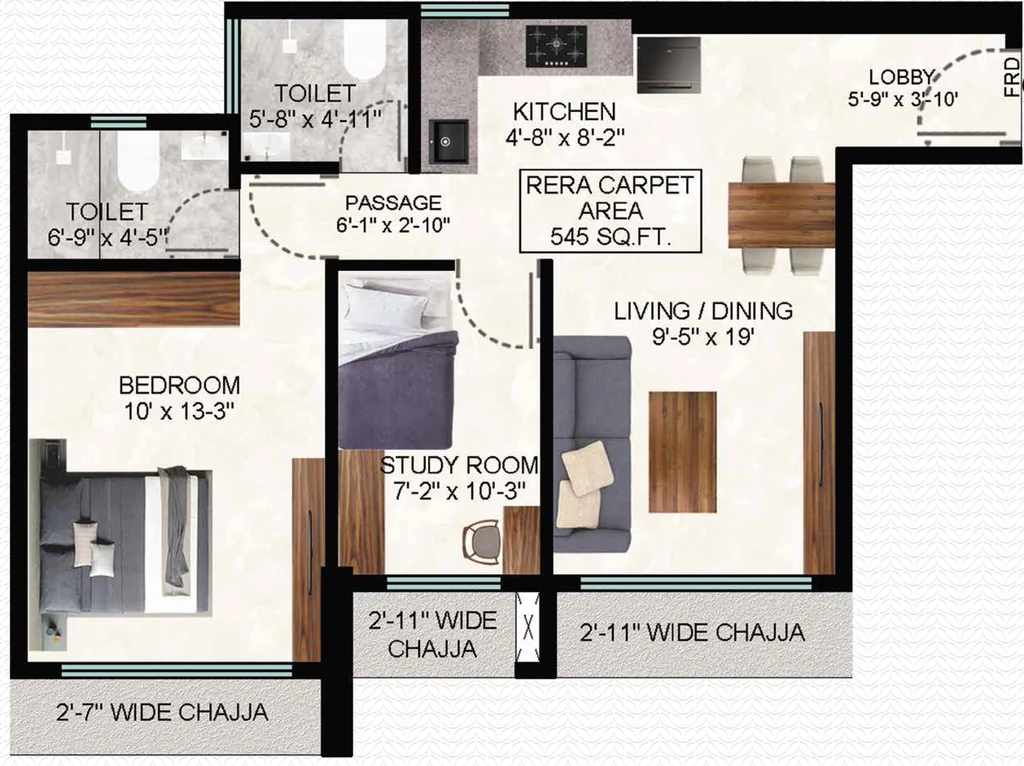 1.5 BHK Flat in Shreeji Green Origin in Mulund West, Mumbai - Image 908648