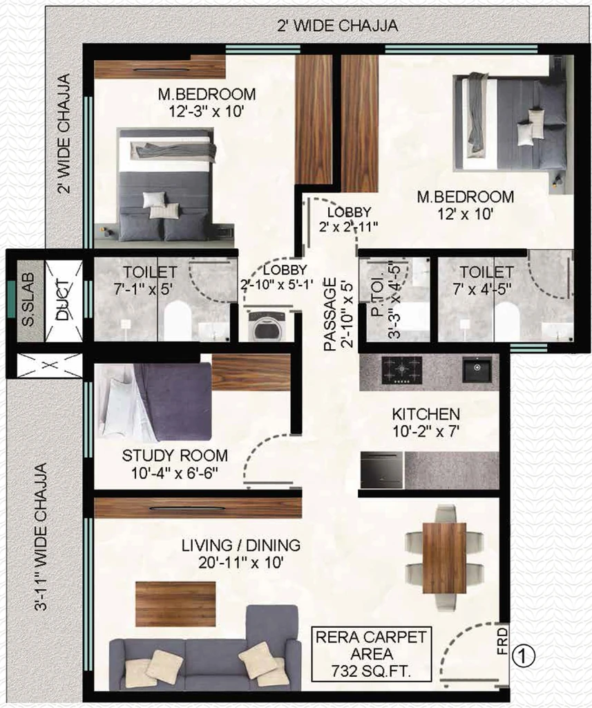 2.5 BHK Flat in Shreeji Green Origin in Mulund West, Mumbai - Image 908651
