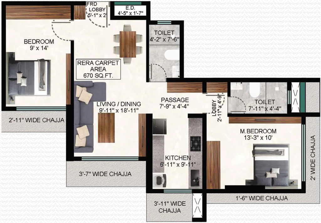2 BHK Flat in Shreeji Green Origin in Mulund West, Mumbai - Image 908649