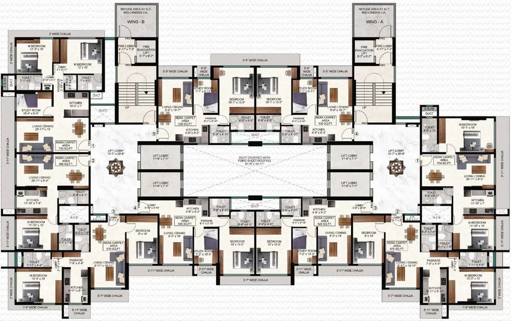 Floor Plan of Shreeji Green Origin in Mulund West, Mumbai - Image 381379