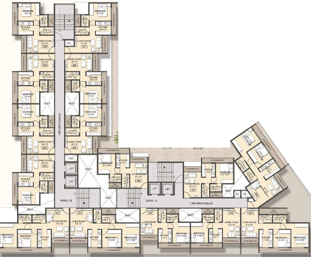 Floor Plan of Sai Rudra Kristina 2 in Taloja, Navi Mumbai - Image 379577