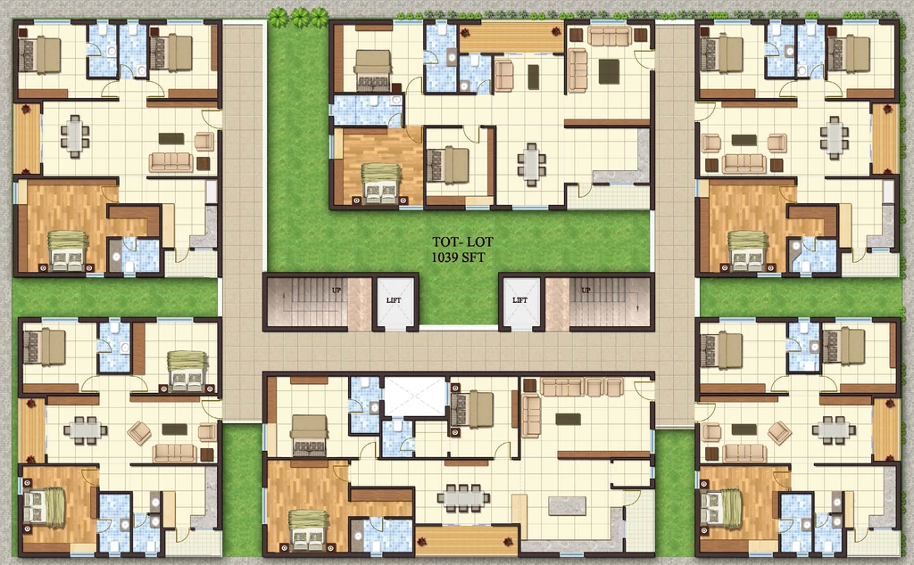 Floor Plan of Sahiti Sri Vidhya Ambrosia in Hitech City, Hyderabad - Image 379556