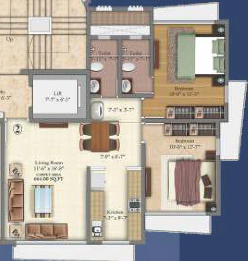 2 BHK Flat in Sainath Madhuban in Mulund East, Mumbai - Image 908563