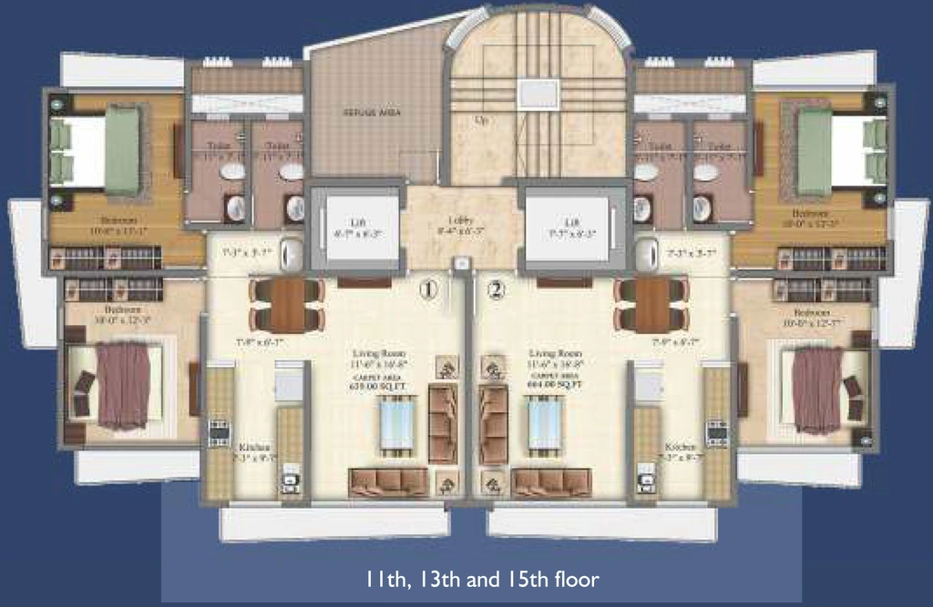 Floor Plan of Sainath Madhuban in Mulund East, Mumbai - Image 381204