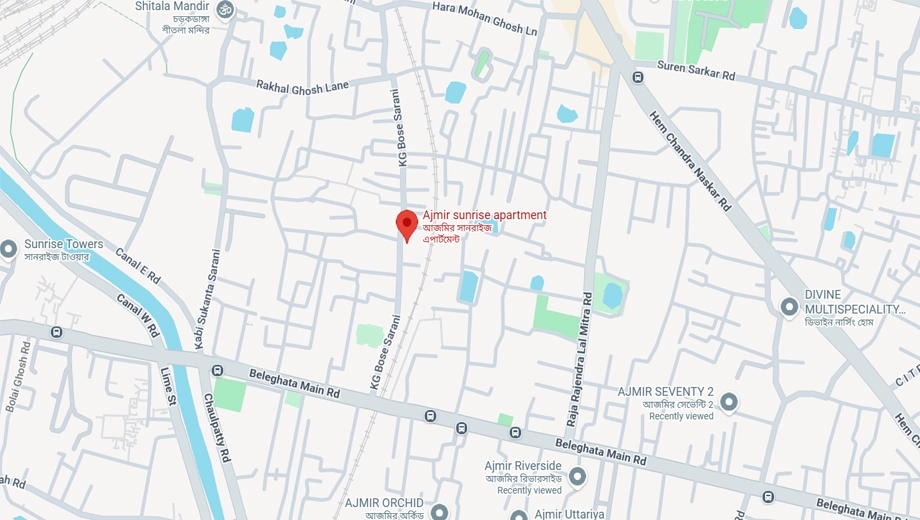 Location of Ajmir Sunrise in Beleghata, Kolkata - Image 380160