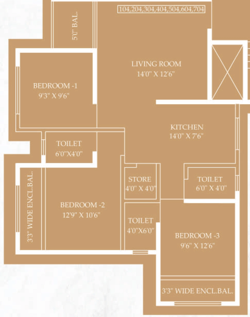 3 BHK Flat in Navkar Nova Exotica in Palghar, Palghar - Image 907830