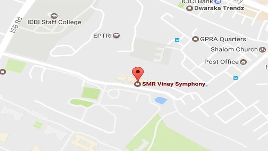 Location of SMR Vinay Symphony in Gachibowli, Hyderabad - Image 380525