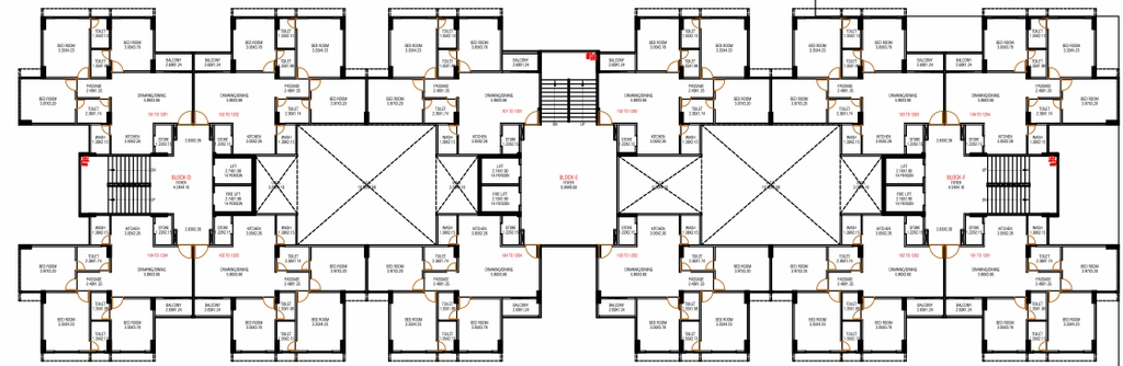 Floor Plan of Venus Palm Jumeirah in Makarba, Ahmedabad - Image 379589