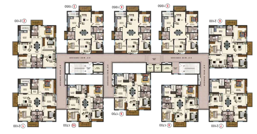 Floor Plan of SST Jewel Crest in Shaikpet, Hyderabad - Image 380675