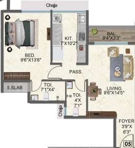 1 BHK Flat in QA Riverfront 2 in Taloja, Navi Mumbai - Image 907842