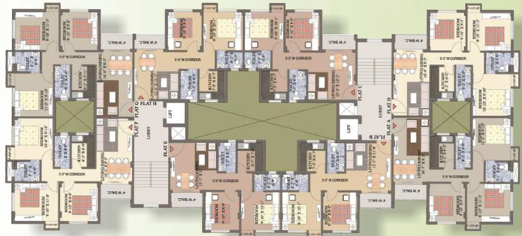 Floor Plan of Paradise Nirmala Breeze in Sonarpur, Kolkata - Image 381398