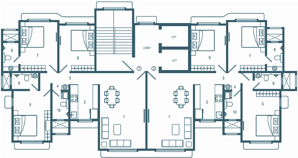 Floor Plan of Horizon Samyak in Mulund West, Mumbai - Image 381126