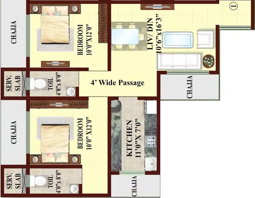 2 BHK Flat in N M Joshi Annex 4 in Mulund East, Mumbai - Image 908545