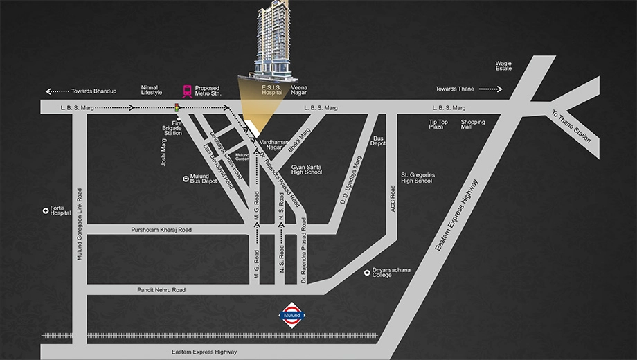 Location of Malde Silver Scape in Mulund West, Mumbai - Image 381157
