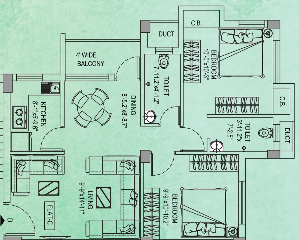 2 BHK Flat in Pacheria Kusumba Greens in Sonarpur, Kolkata - Image 908652
