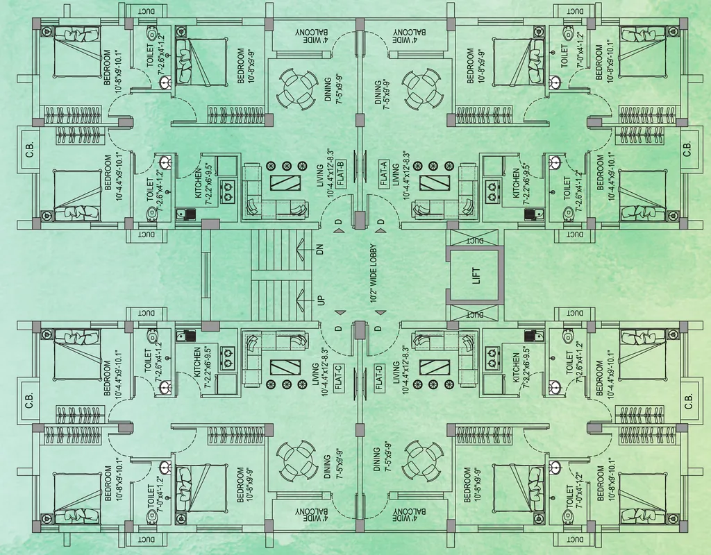 Floor Plan of Pacheria Kusumba Greens in Sonarpur, Kolkata - Image 381387