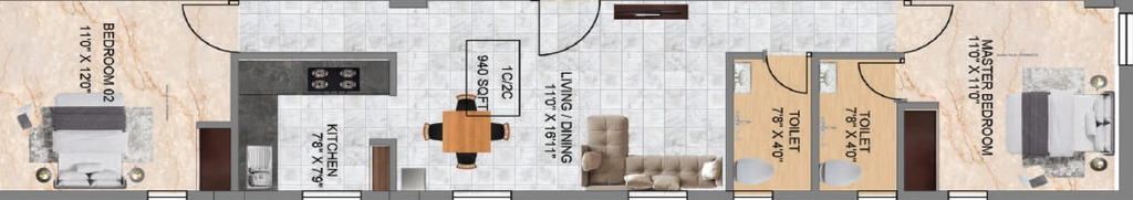 2 BHK Flat in Shanmuga Mahatma Enclave in Ambattur, Chennai - Image 907845