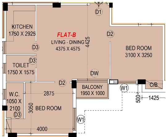 2 BHK Flat in Basuki Apartment in Kalikapur, Kolkata - Image 908634