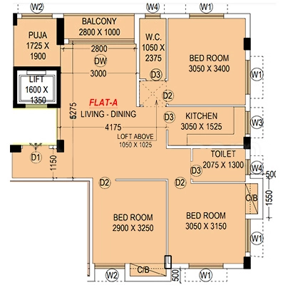 3 BHK Flat in Basuki Apartment in Kalikapur, Kolkata - Image 908636