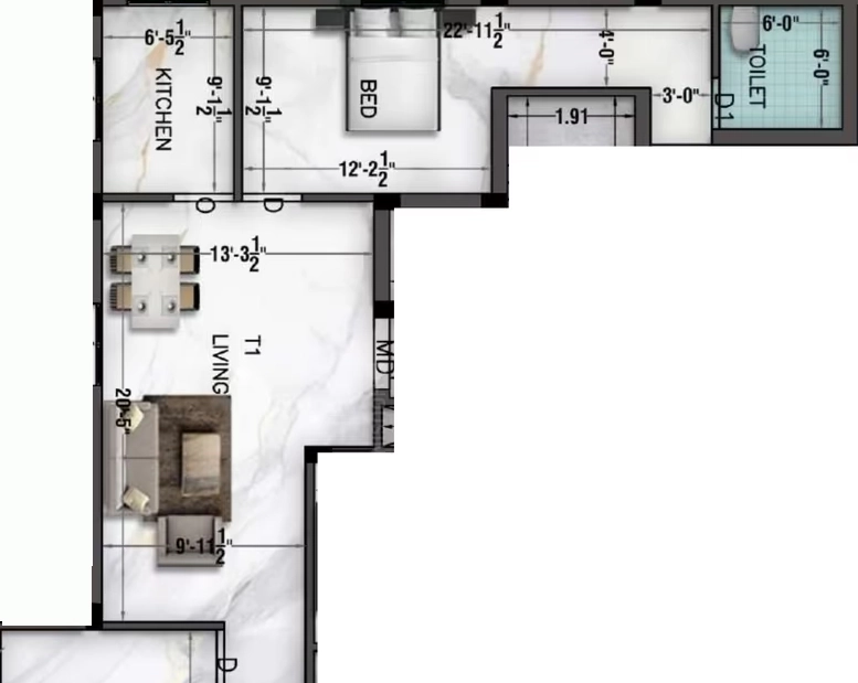 2 BHK Flat in GK Sai Shree in Puzhuthivakkam, Chennai - Image 907872