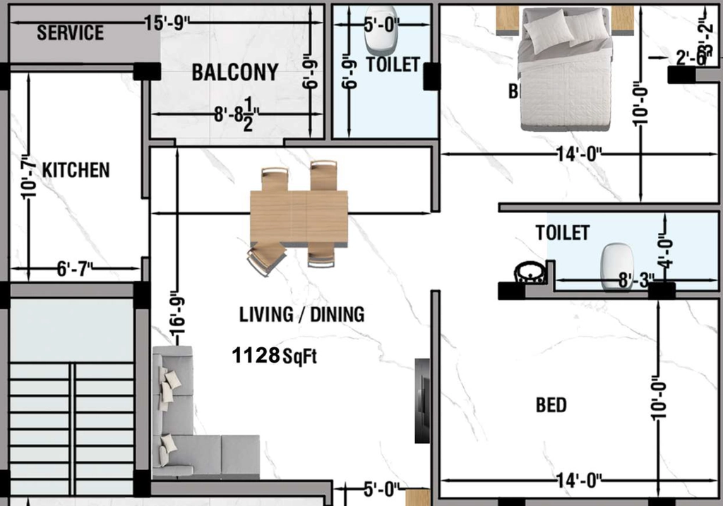 2 BHK Flat in GK Santhosh in Madipakkam, Chennai - Image 907882