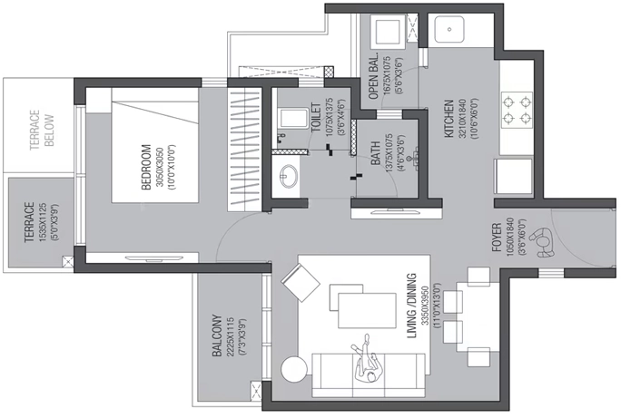 1 BHK Flat in Godrej Hillside 1 in Mahalunge, Pune - Image 908605