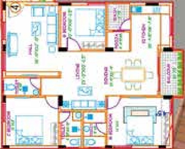 3 BHK Flat in Venkat Gitaanjali Sanjeevini in Kondapur, Hyderabad - Image 908295