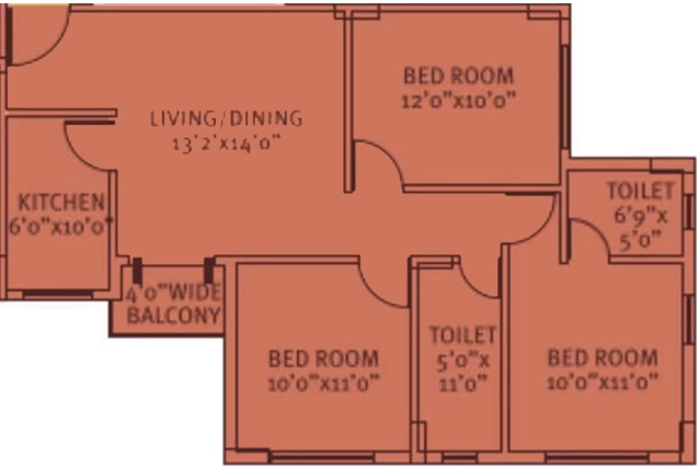 3 BHK Flat in Siddha Pine Woods in Rajarhat, Kolkata - Image 908671