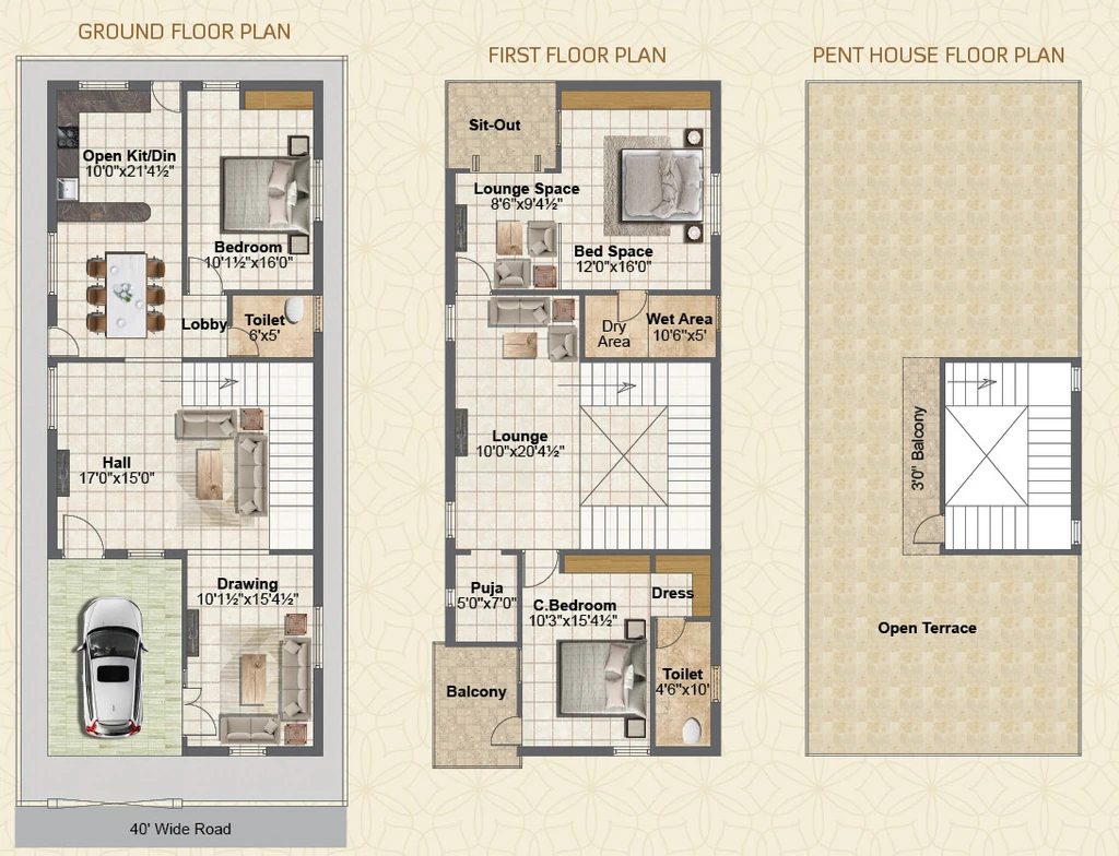 3 BHK House/Villa in Vision Cascade Greens in Kompally, Hyderabad - Image 908320