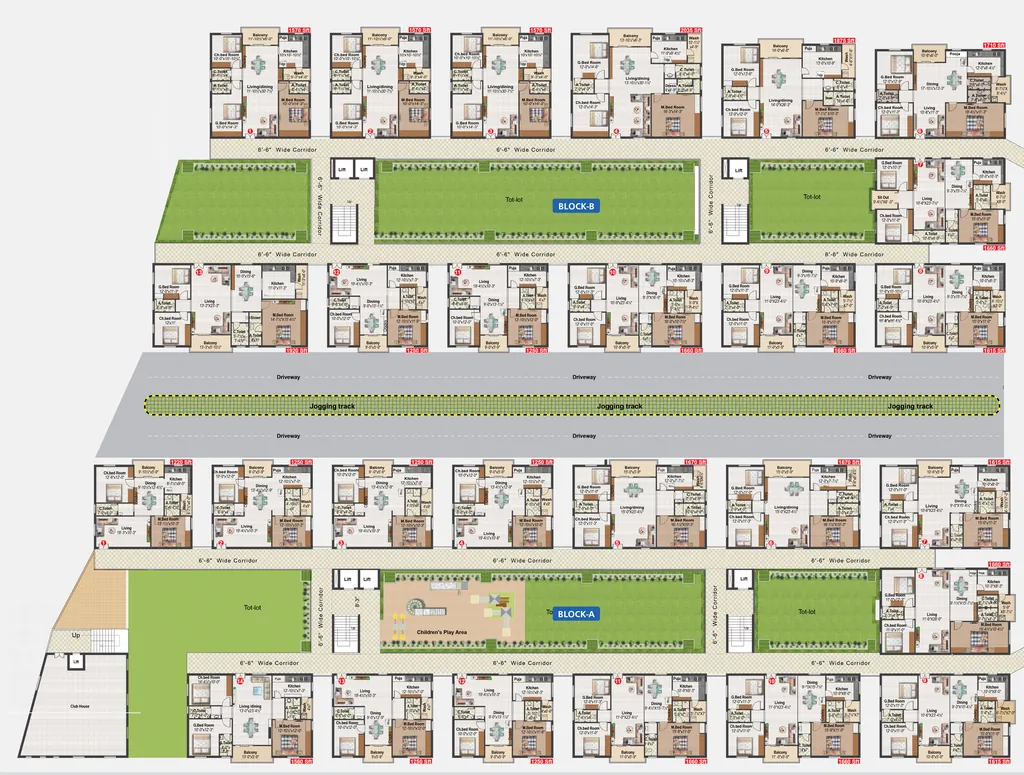 Floor Plan of Vision Cascade Greens in Kompally, Hyderabad - Image 380659