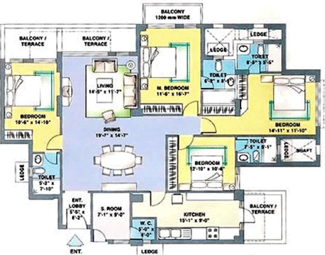 4 BHK Flat in DLF Trinity Towers in DLF Phase 5, Gurgaon - Image 908245